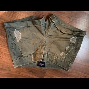 Olive American Eagle Shorts